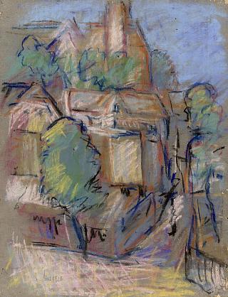 Mez, Breisach, 1928, Pastell, 60x45cm